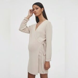 Legoe Heritage Crepe Knit Wrap Dress
